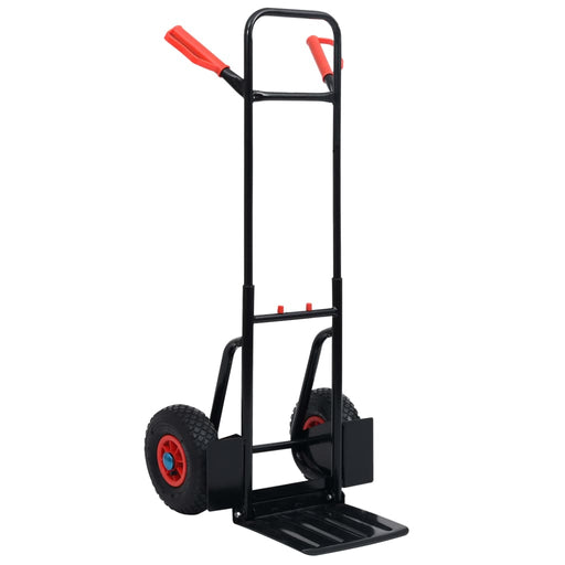 Cărucior telescopic manual, 200 kg, negru și roșu - WALTI WALTI
