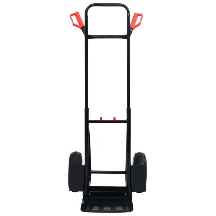 Cărucior telescopic manual, 200 kg, negru și roșu - WALTI WALTI