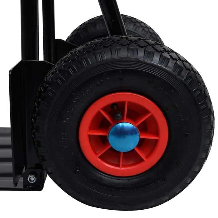 Cărucior telescopic manual, 200 kg, negru și roșu - WALTI WALTI