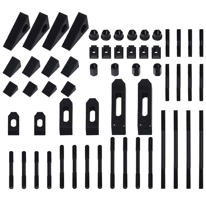 Set de fixare, 58 piese, nuturi T, M8, oțel WALTI