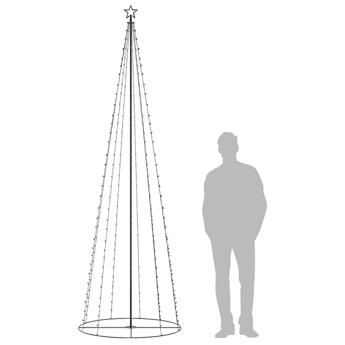 Decorațiune brad Crăciun conic 330 LED-uri colorate 100x300 cm WALTI