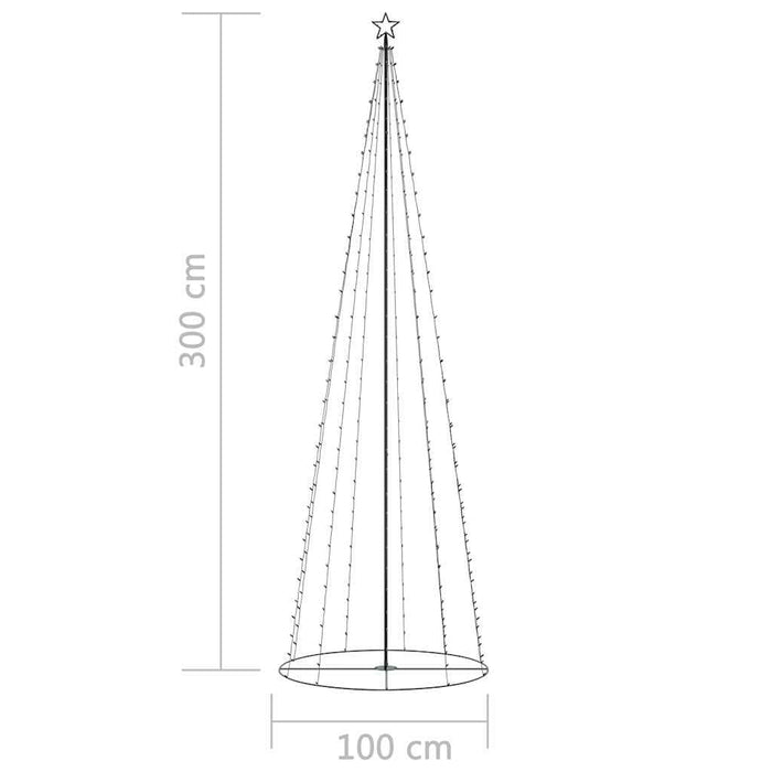 Decorațiune brad Crăciun conic 330 LED-uri colorate 100x300 cm WALTI