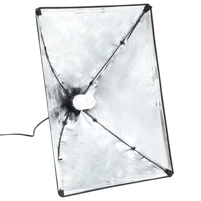 Kit studio foto cu lumini softbox și fundal WALTI