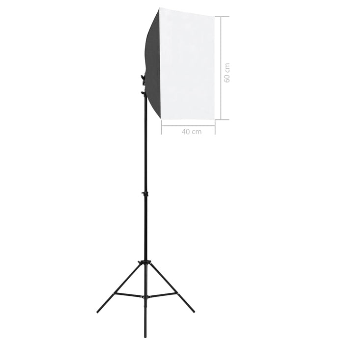 Kit studio foto cu lumini softbox și fundal WALTI
