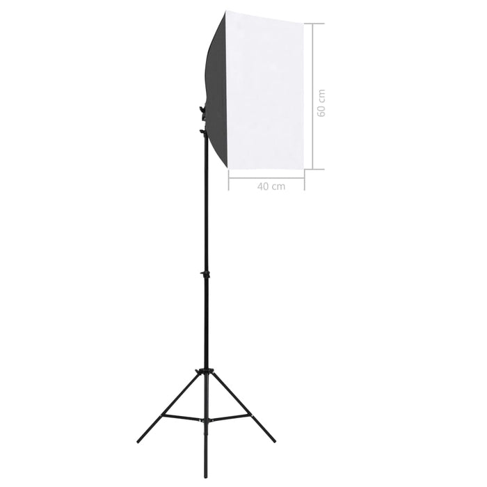 Kit studio foto cu lumini softbox și fundal WALTI
