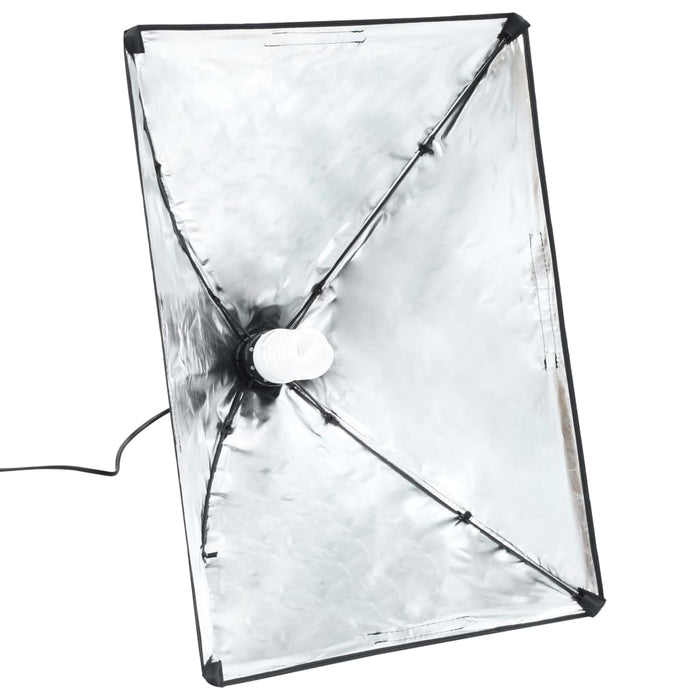 Kit studio foto cu lumini softbox și fundal WALTI