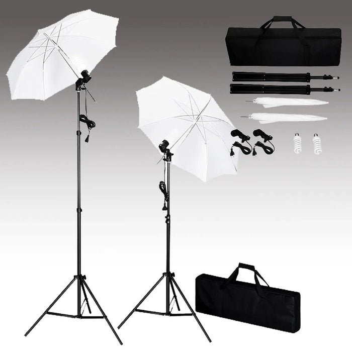 Kit studio foto cu fundal, lămpi și umbrele WALTI