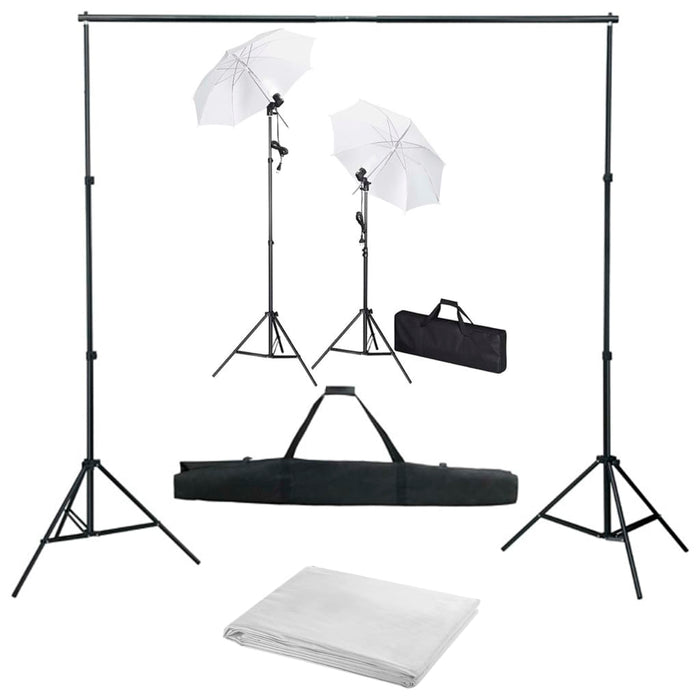 Kit studio foto cu fundal, lămpi și umbrele - WALTI WALTI