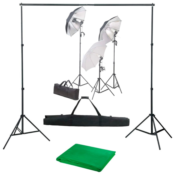 Kit studio foto cu set de lumini și fundal WALTI