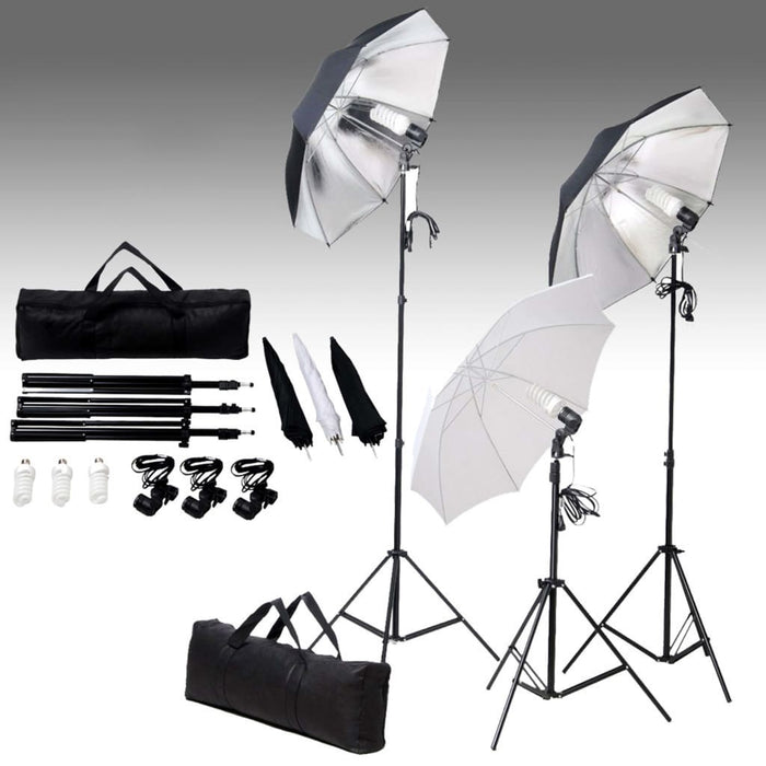 Kit studio foto cu set de lumini și fundal WALTI