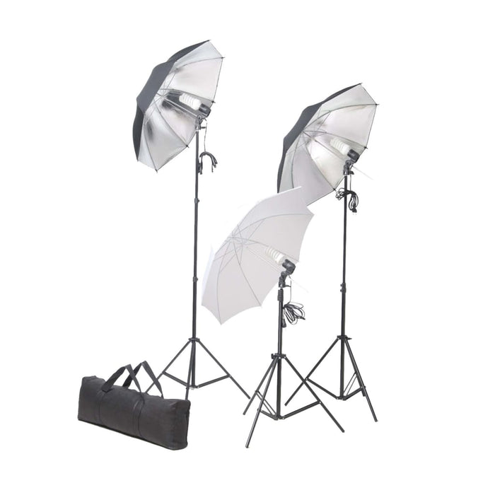 Kit studio foto cu set de lumini și fundal WALTI