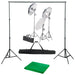 Kit studio foto cu set de lumini și fundal - WALTI WALTI