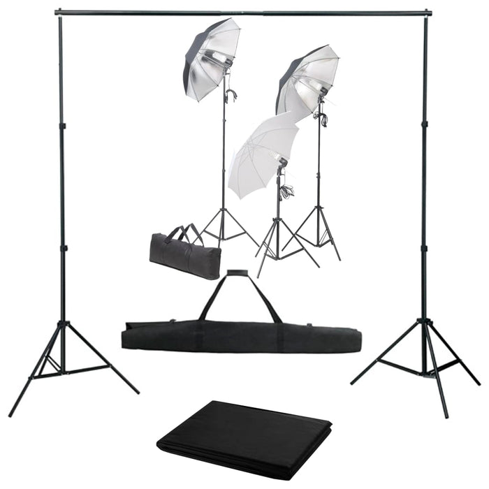 Kit studio foto cu set de lumini și fundal - WALTI WALTI