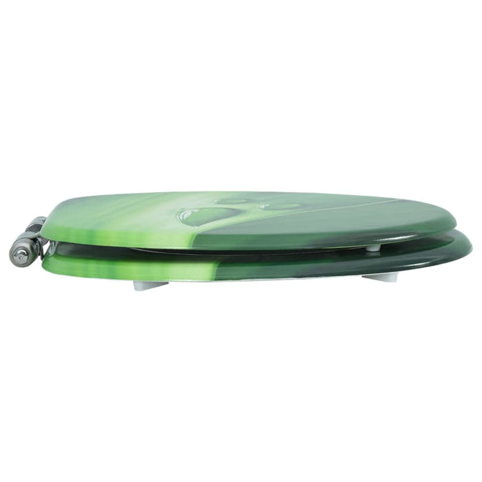 Capac WC închidere silențioasă, verde, MDF, model picătură apă - WALTI WALTI