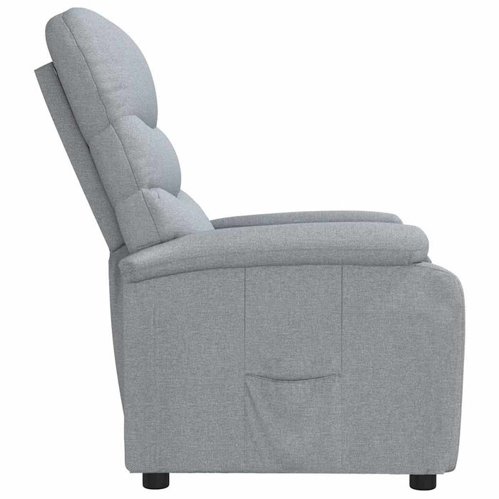 Fotoliu rabatabil, gri deschis, material textil WALTI