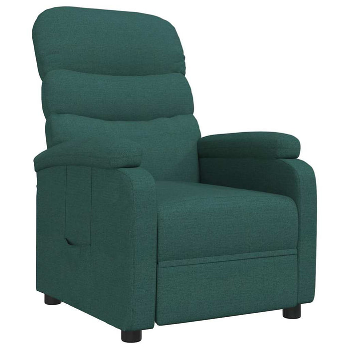 Fotoliu rabatabil, verde închis, material textil WALTI