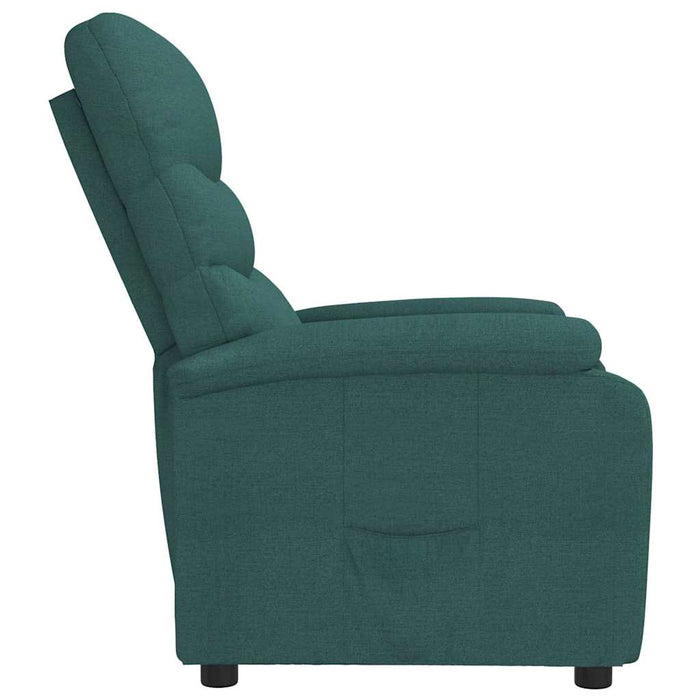 Fotoliu rabatabil, verde închis, material textil WALTI