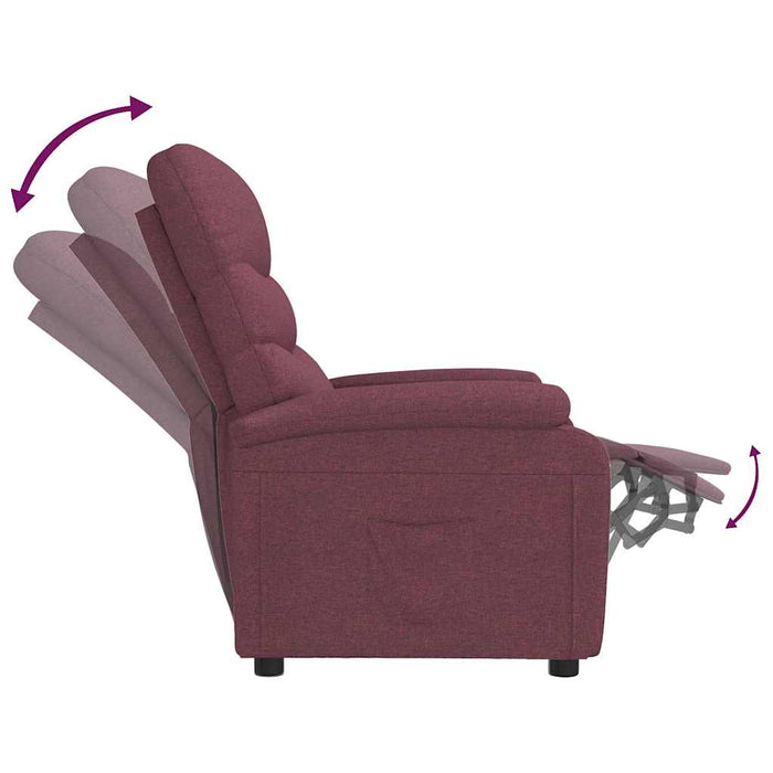 Fotoliu rabatabil, violet, material textil WALTI
