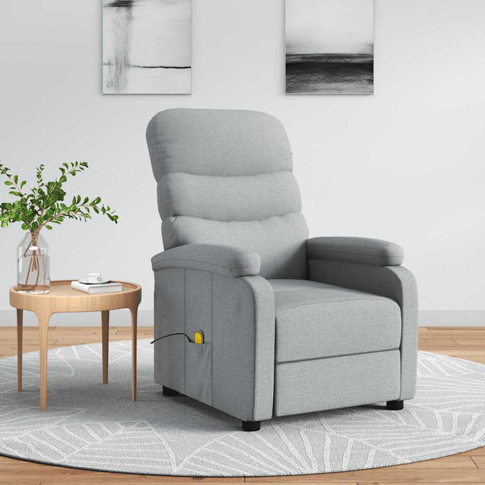 Fotoliu de masaj, gri deschis, material textil - WALTI WALTI