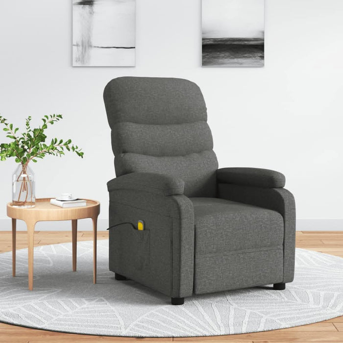 Fotoliu de masaj, gri închis, material textil - WALTI WALTI