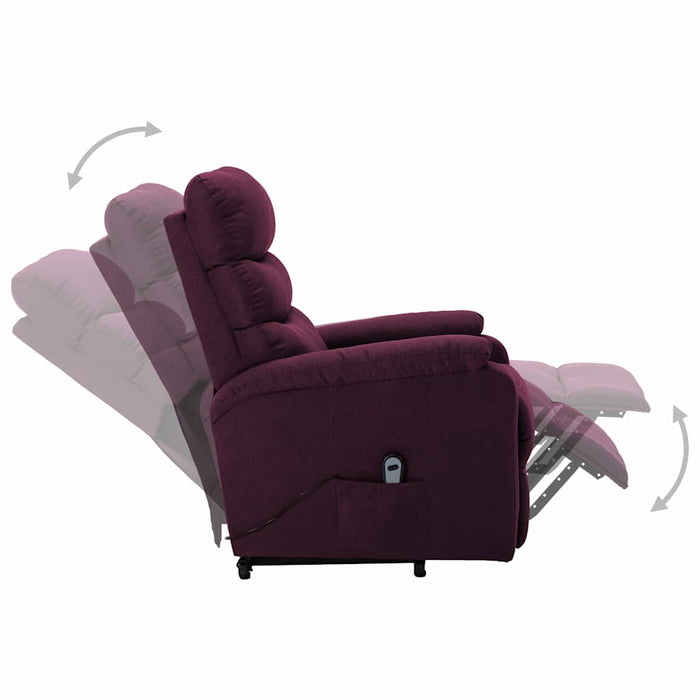 Fotoliu cu ridicare, violet, material textil WALTI
