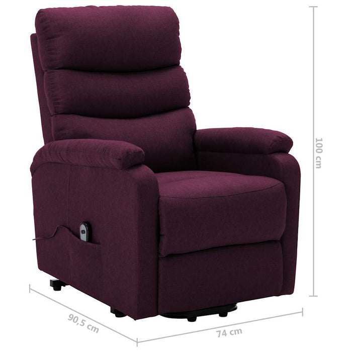 Fotoliu cu ridicare, violet, material textil WALTI