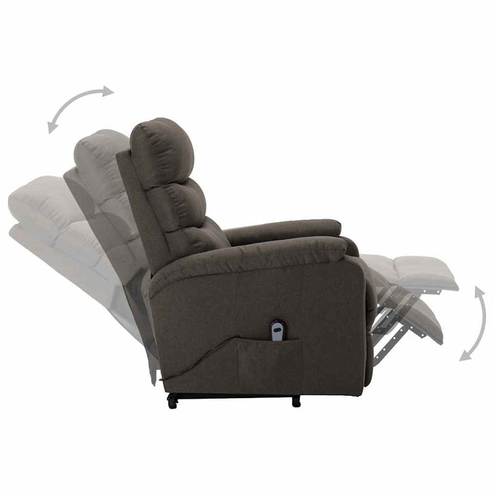 Fotoliu cu ridicare, gri taupe, material textil - WALTI WALTI