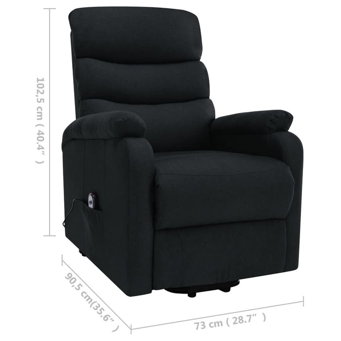 Fotoliu de masaj cu ridicare, negru, material textil - WALTI WALTI