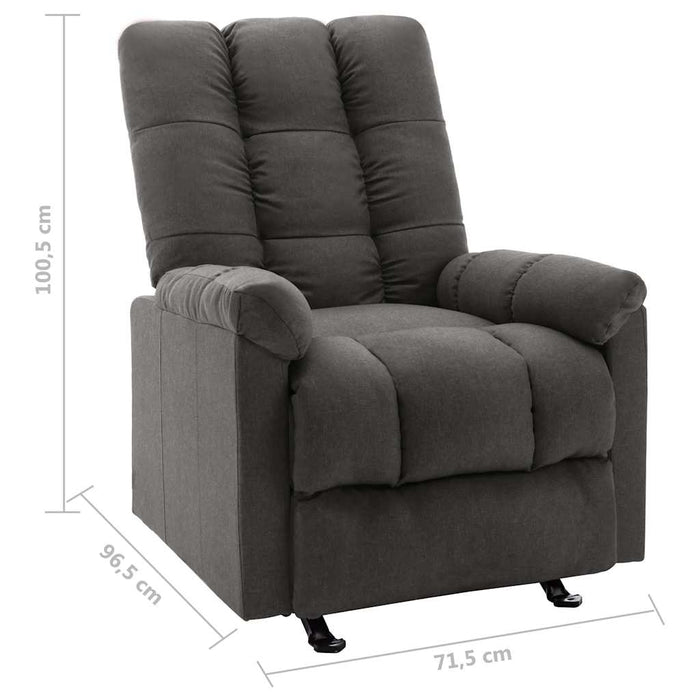 Fotoliu rabatabil, gri închis, material textil WALTI