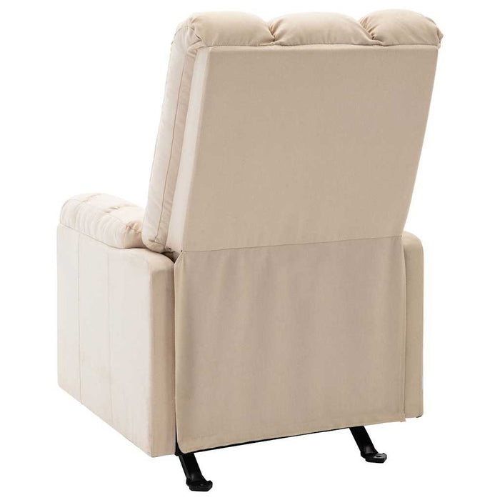 Fotoliu rabatabil, crem, material textil WALTI