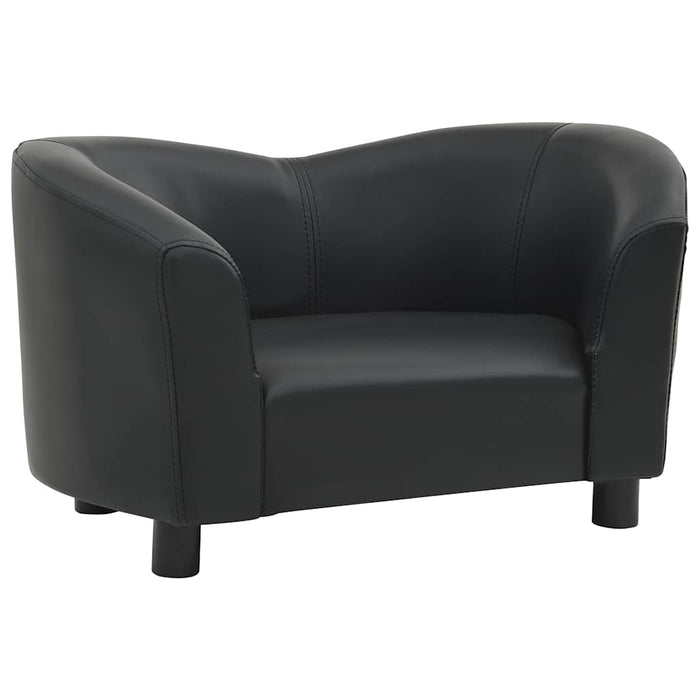 Canapea pentru câini, negru, 67x41x39 cm, piele ecologică - WALTI WALTI