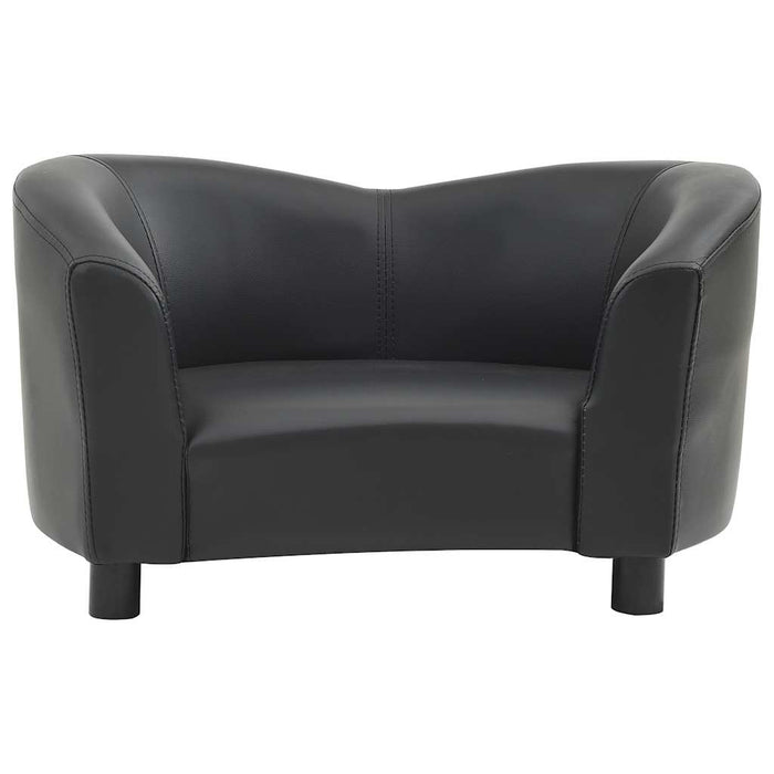 Canapea pentru câini, negru, 67x41x39 cm, piele ecologică - WALTI WALTI
