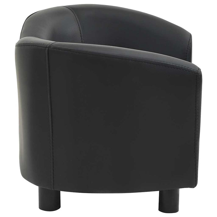 Canapea pentru câini, negru, 67x41x39 cm, piele ecologică - WALTI WALTI