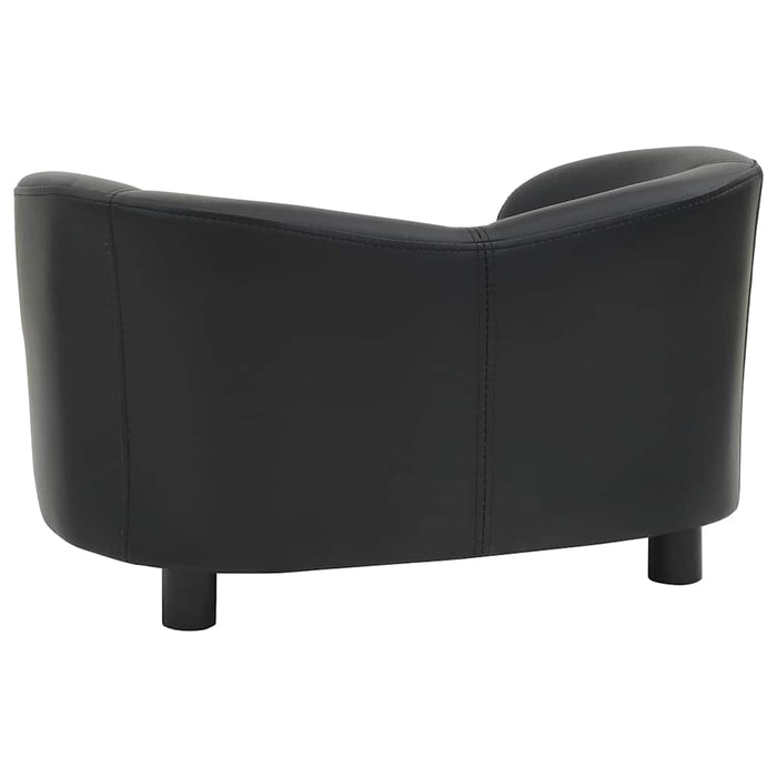 Canapea pentru câini, negru, 67x41x39 cm, piele ecologică - WALTI WALTI