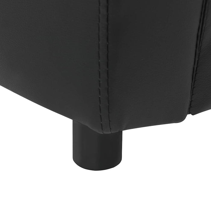 Canapea pentru câini, negru, 67x41x39 cm, piele ecologică - WALTI WALTI