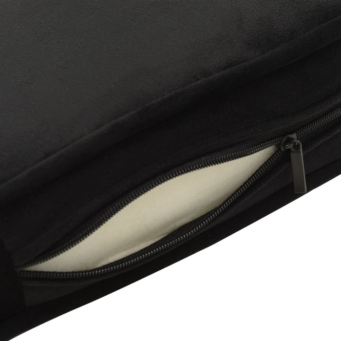 Canapea pentru câini, negru, 81x43x31cm, pluș & piele ecologică WALTI