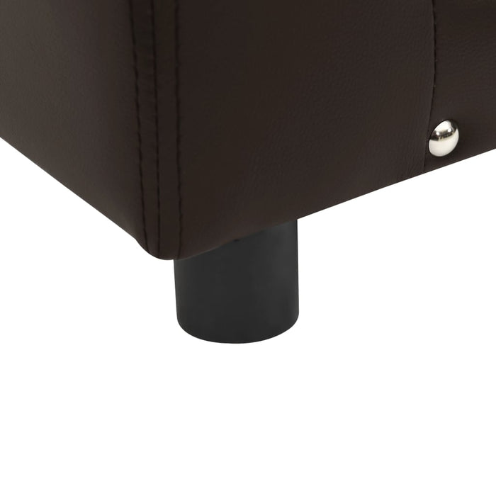 Canapea pentru câini, maro, 81x43x31cm, pluș & piele ecologică - WALTI WALTI