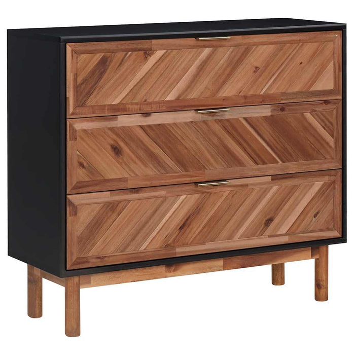 Dulap, 90 x 33,5 x 80 cm, lemn masiv de acacia și MDF WALTI