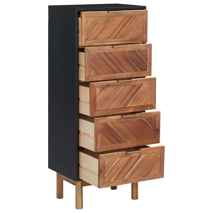 Dulap, 45 x 32 x 115 cm, lemn masiv de acacia și MDF WALTI
