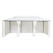 Pavilion cu perdele, alb, 600 x 298 x 270 cm, 180g/m² - WALTI WALTI