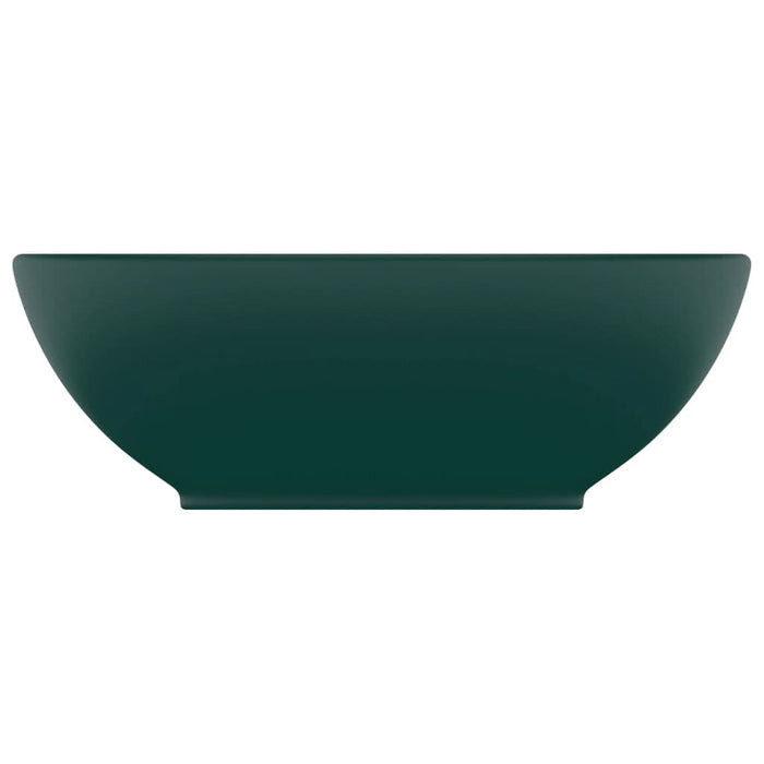 Chiuvetă de lux, verde mat, 40 x 33 cm, ceramică, formă ovală - WALTI WALTI