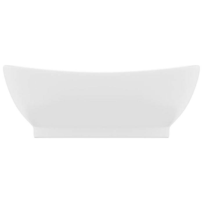 Chiuvetă lux cu preaplin, alb mat, 58,5x39 cm ceramică, oval - WALTI WALTI