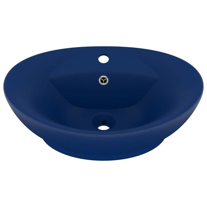 Chiuvetă lux preaplin albastru mat 58,5x39 cm ceramică oval - WALTI WALTI