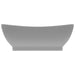 Chiuvetă lux cu preaplin gri deschis mat 58,5x39cm ceramic oval - WALTI WALTI