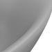 Chiuvetă lux cu preaplin gri deschis mat 58,5x39cm ceramic oval - WALTI WALTI