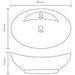 Chiuvetă lux cu preaplin gri deschis mat 58,5x39cm ceramic oval - WALTI WALTI