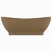 Chiuvetă lux cu preaplin, crem mat, 58,5x39 cm ceramică, oval - WALTI WALTI