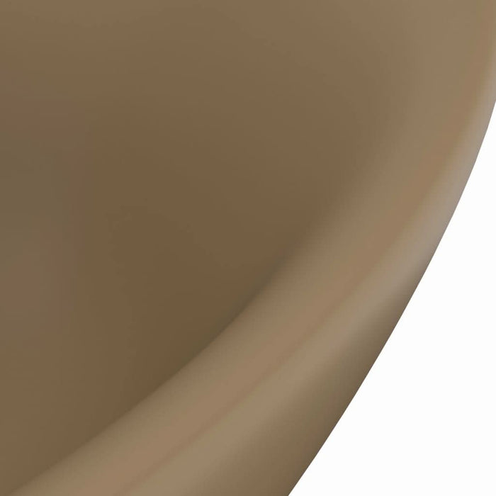 Chiuvetă lux cu preaplin, crem mat, 58,5x39 cm ceramică, oval - WALTI WALTI