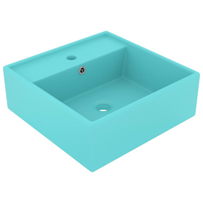 Chiuvetă lux preaplin verde mat 41x41 cm ceramică pătrat - WALTI WALTI