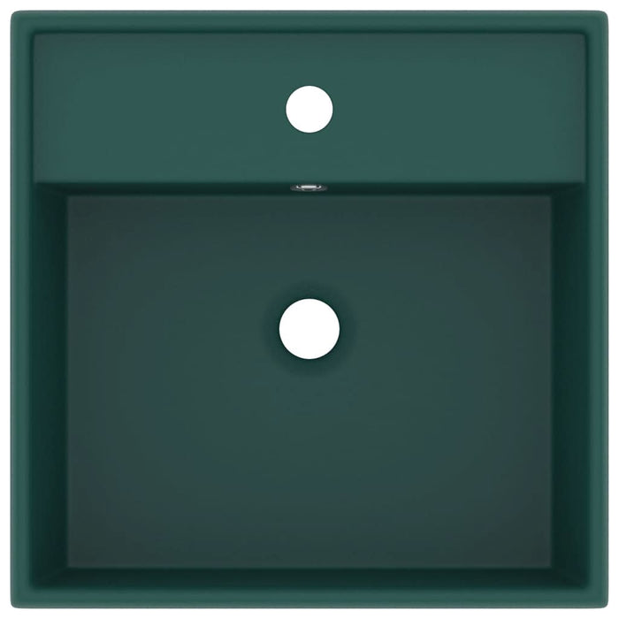 Chiuvetă lux preaplin verde închis mat 41x41 cm ceramică pătrat - WALTI WALTI